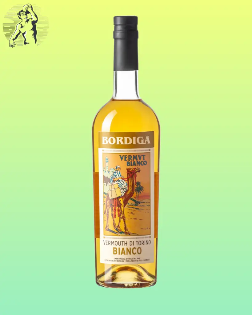 Bordiga Vermouth Bianco – En klassisk italiensk vermouth med blommiga och citrusdominerade toner. Perfekt i cocktails eller som aperitif.
