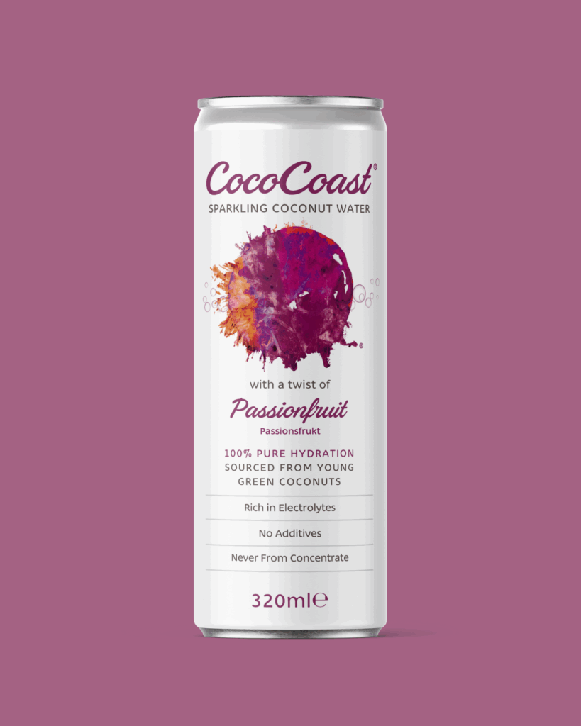CocoCoast Passionfruit – kokosvatten med passionsfrukt